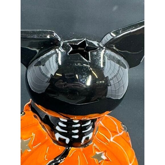 Kuromi On Pumpkin T-Light Holder Halloween Black Hello Kitty - Picture 9 of 9